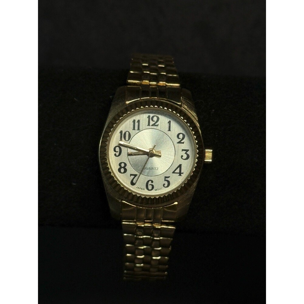 Gold Tone Quartz Watch WS81 415 PC21 Japan Movt Stretch Band
